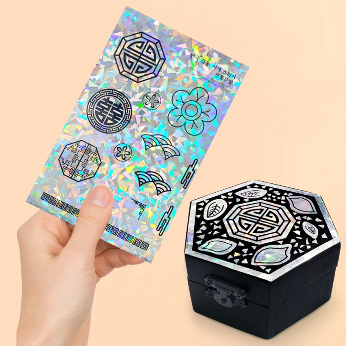 홀로그램 전통자개 스티커 - 전통문양 2매