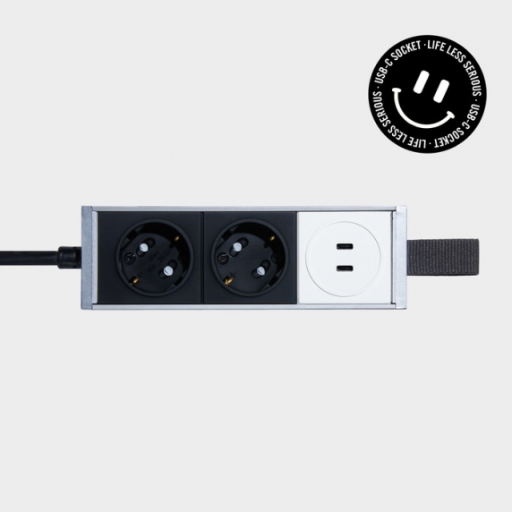 [즉시출고]  LLS Yin-Yang Black 멀티탭  (Extension USB-C socket) 1.5M