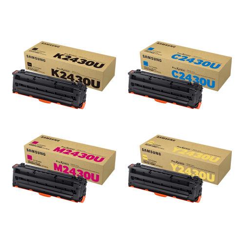 삼성 정품 컬러 레이저프린터 토너 4색 패키지 (KCMY 컬러세트) CLT-K2430U/C2430U/M2430U/Y2430U