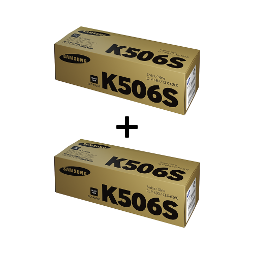 [1+1] 삼성 정품 컬러 레이저프린터 토너 2,000매 + 2,000매 (검정) CLT-K506S
