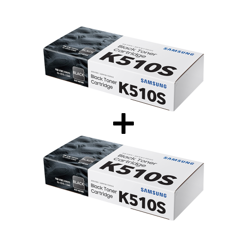 [1+1] 삼성 정품 컬러 레이저프린터 토너 1,500매 + 1,500매 (검정) CLT-K510S