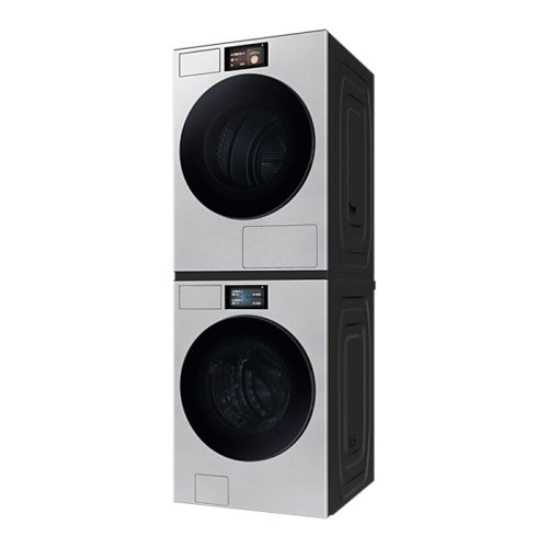 삼성 비스포크 AI 세탁기 건조기 세트 25/22kg + 상단 설치 키트 WF90F2522ACHT 실버스틸