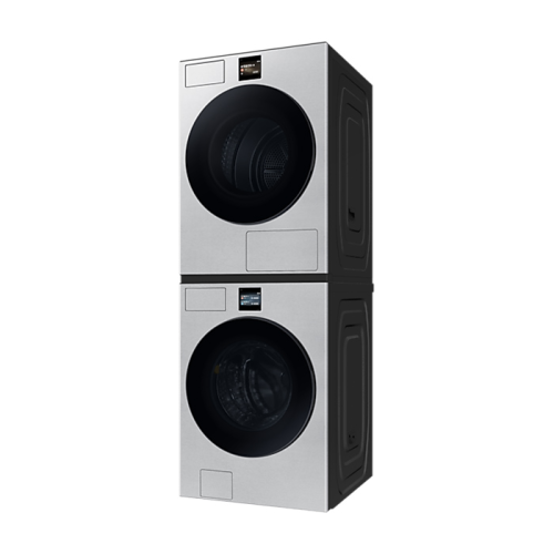 삼성 비스포크 AI 세탁기 건조기 세트 25/20kg + 상단 설치 키트 WF80F2520BDHT 실버스틸