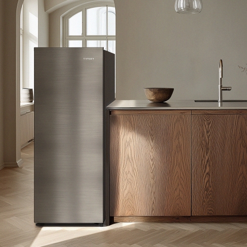 [thehaam] 더함 173L 소형 냉장고 메탈실버 히든핸들 1도어 (R173MS0-D1IM)