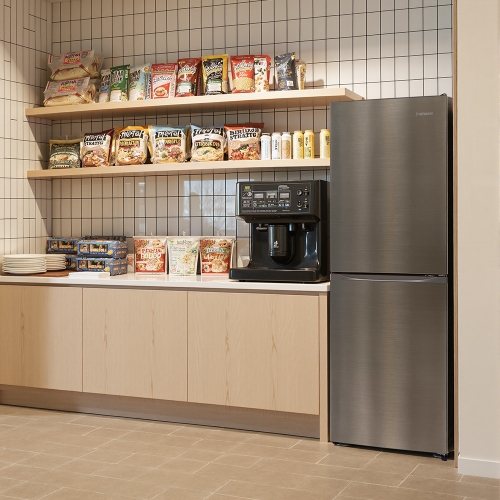 [thehaam] 더함 254L 상냉장 R262 냉장고 메탈실버 냉동고4칸 히든핸들 2도어 (R262MS1-D2BM)