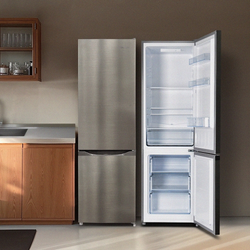 [thehaam] 더함 262L 상냉장 R262 냉장고 메탈실버 냉동고3칸 히든핸들 2도어 (R262D1-MS1BM)