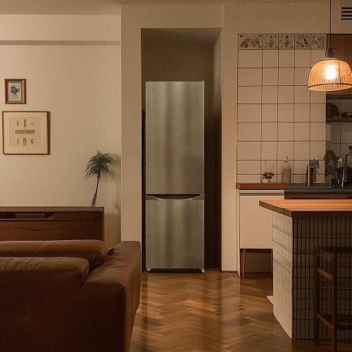 [thehaam] 더함 262L 상냉장 R262 냉장고 메탈실버 냉동고3칸 히든핸들 2도어 (R262D1-MS1BM)