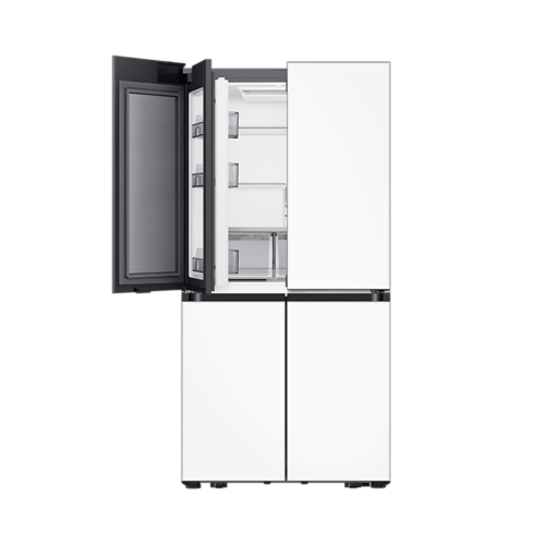 삼성 비스포크 AI 하이브리드 4도어 키친핏 Max 633L 푸드쇼케이스 RM70F64M2X 새틴화이트