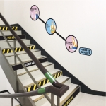 안전 계단 벽면 스티커 안전계단-002