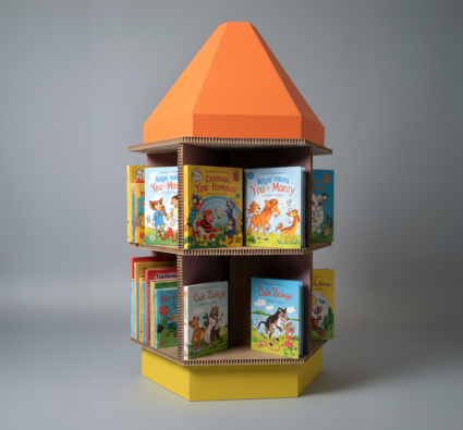 허니콤보드 연필 모양 선반 책꽂이(v3)