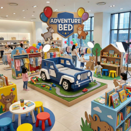 허니콤보드 자동차 모양 침대(v12)