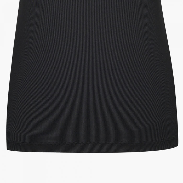 여성 넥변형 배색 포인트 골지 민소매 티셔츠_BGBMTN701BK