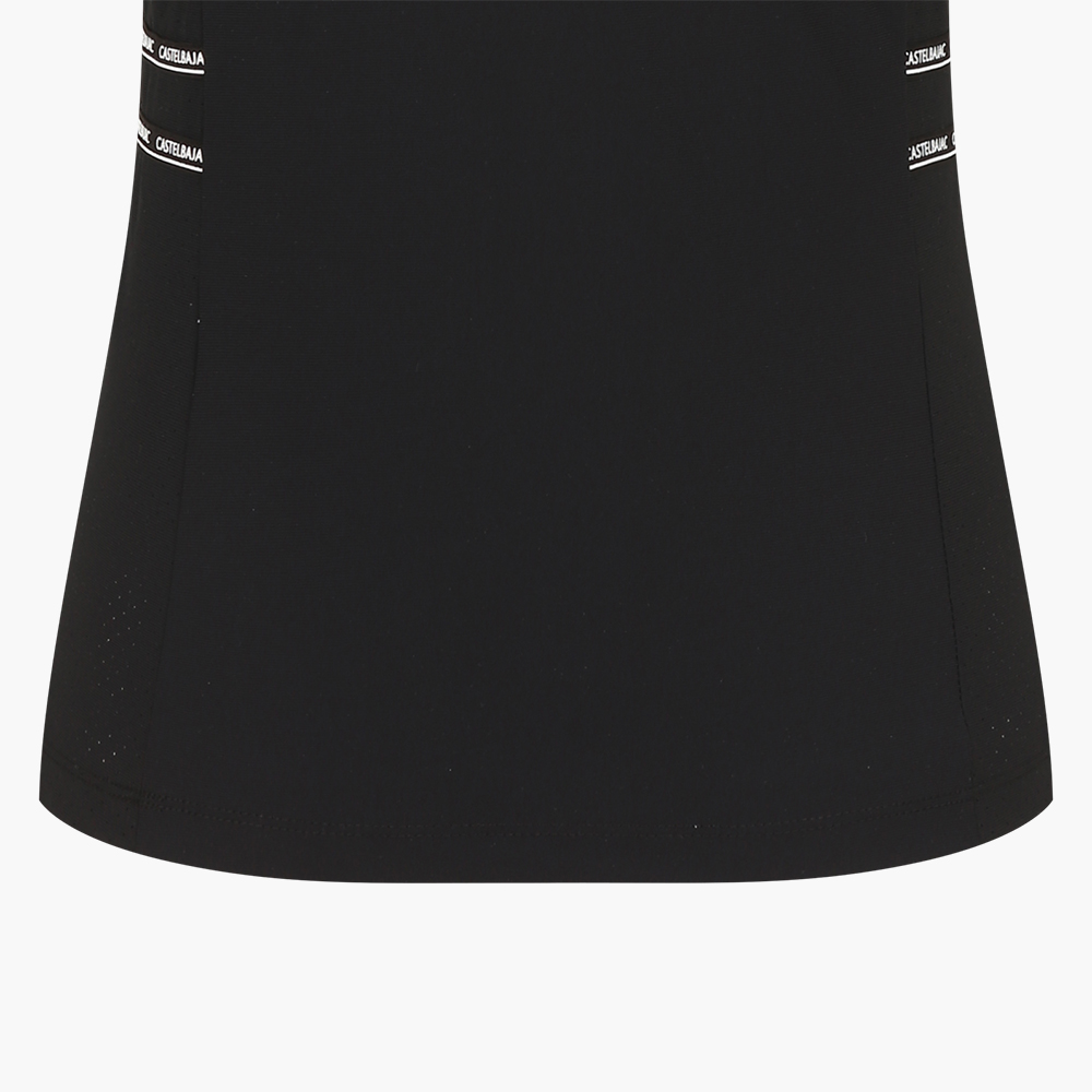 여성 허리 로고 테잎 반팔 티셔츠_BGBMTS728BK