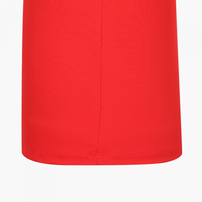 여성 넥변형 배색 포인트 골지 민소매 티셔츠_BGBMTN701RE