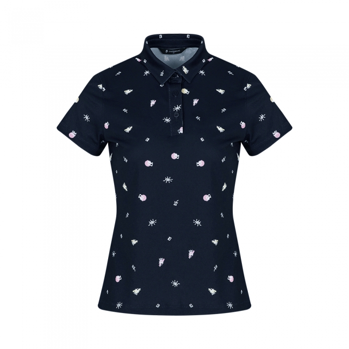 여성 전판 땀방 패턴 뒷주름 폴로 티셔츠_BGCMTS727NY