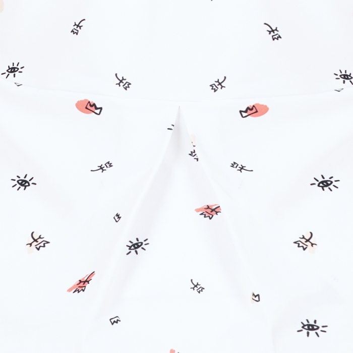 여성 전판 땀방 패턴 뒷주름 폴로 티셔츠_BGCMTS727WH