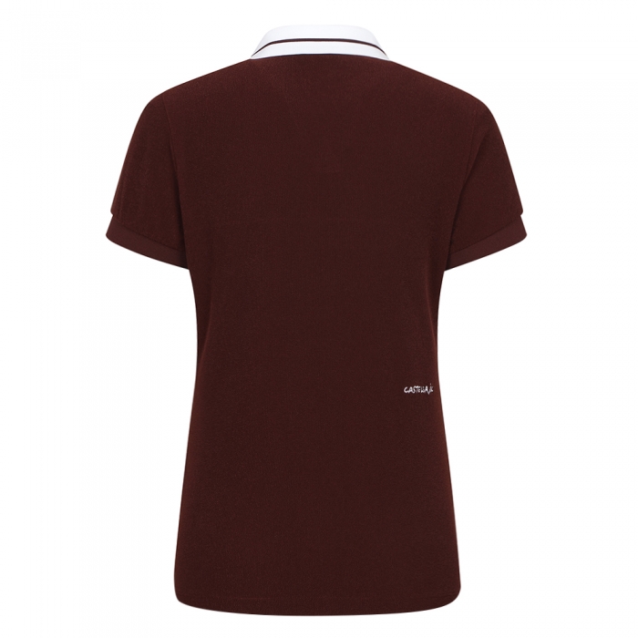 여성 테리 소재 넥변형 티셔츠_BGCMTS721BR