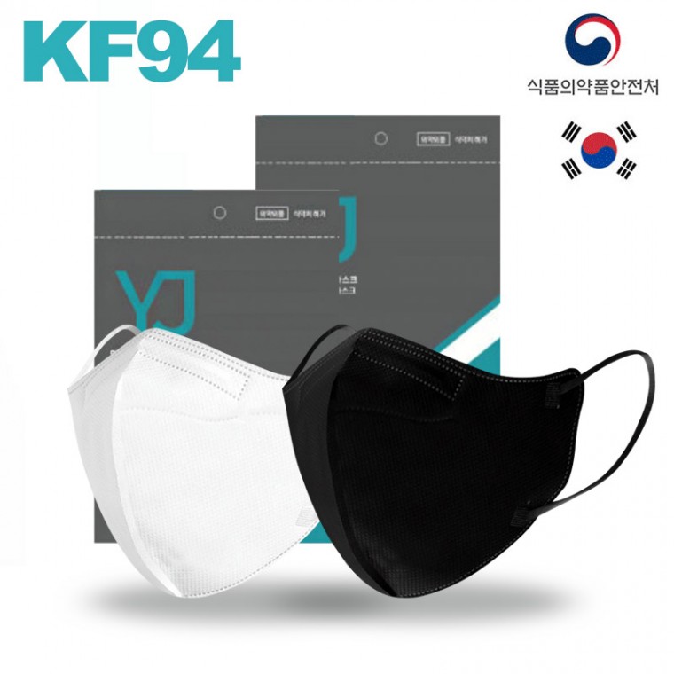 와이제이 새부리형 KF94 마스크(화이트/블랙)