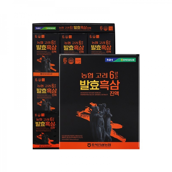 충북인삼농협 고려 6년근 발효흑삼진액 70ml x 30포