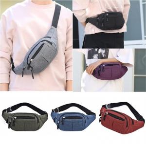 중형크기 캔버스 힙색 / 슬링백