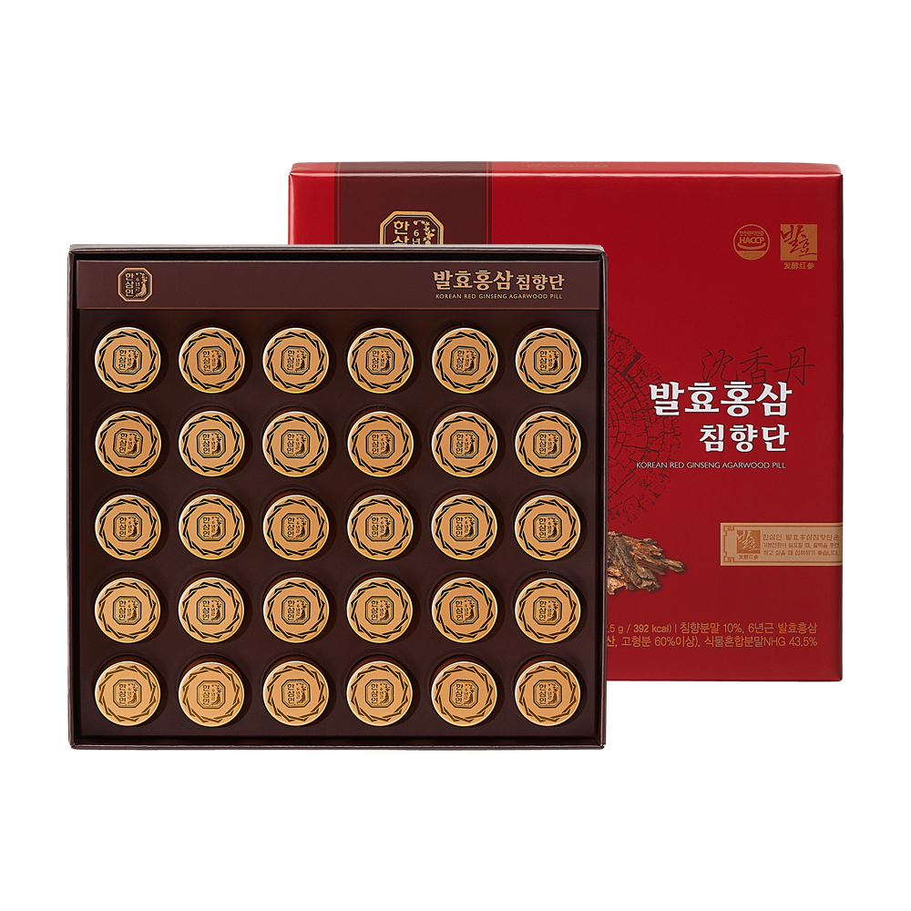 [한삼인] 발효홍삼 침향단 3.75g x 30환 + 쇼핑백