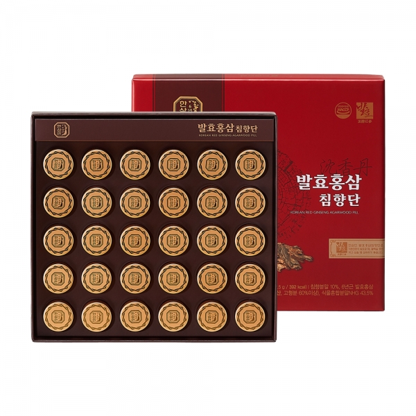 [한삼인] 발효홍삼 침향단 3.75g x 30환 + 쇼핑백