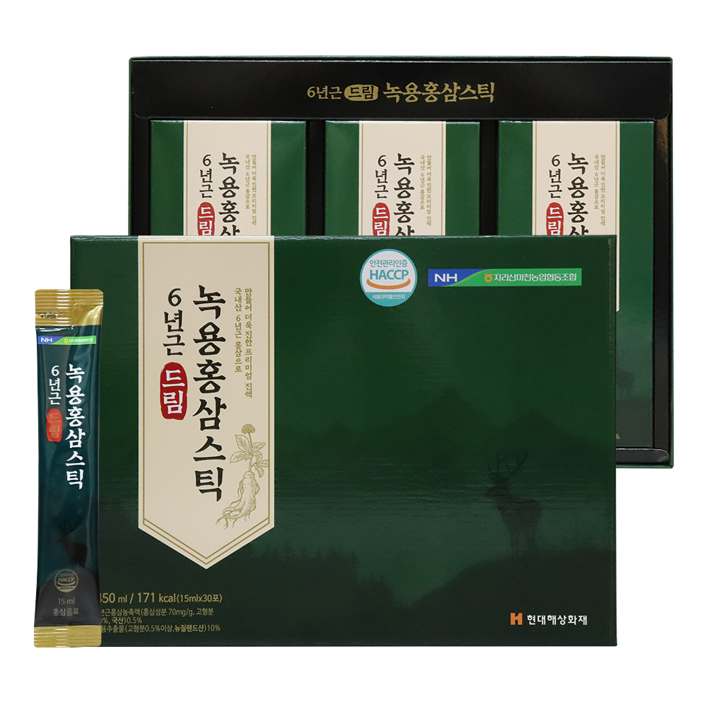 [지리산마천농협] 드림녹용홍삼스틱 15ml * 30포 (쇼핑백 증정)