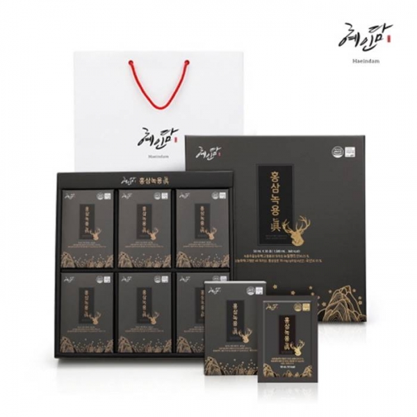 혜인담 홍삼녹용 진 50ml x 30포 + 쇼핑백