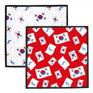 태극기 면 손수건 스카프 (53x53cm) / 투명비닐포장 / 인쇄비용별도