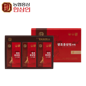 [농협 한삼인] 발효홍삼정 스틱 10ml x 30포 + 쇼핑백 / 건강기능식품