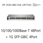 (국내 실 재고보유, 당일발송, 정식통관제품) HP 2530-48G-PoE 382W J9772A - L2 관리형 48포트 10/100/1000 랙마운트형 PoE 스위칭허브 19