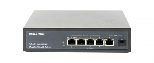 다이얼트론 DS-2206GP 4포트 PoE + 업링크 2포트 스위칭허브 Web Smart 지원 (IEEE802.11 af/at 4KV Surge PoE Isolation 지원)