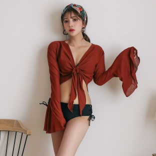 [벤디스] 카푸치노 비치 로브 가디건 커버업 H565 (1color)