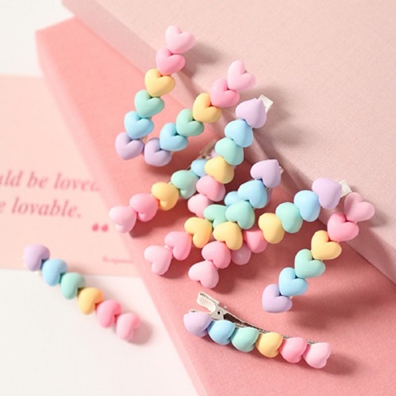 Pastel Heart Hairpin (10pieces)