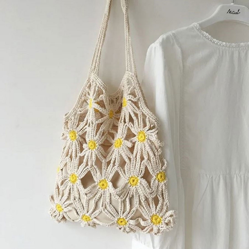 Flower Sumsum Knit Bag
