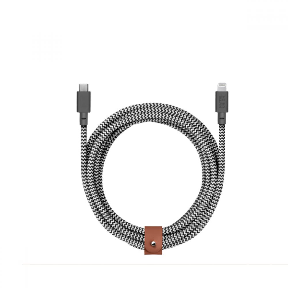 BELT CABLE XL ZEBRA (USB-C TO LIGHTNING)