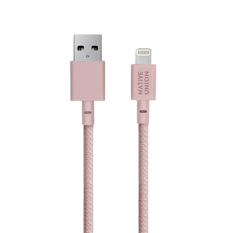 BELT CABLE ROSE (USB-A TO LIGHTNING)