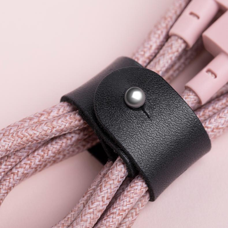 BELT CABLE ROSE (USB-A TO LIGHTNING)