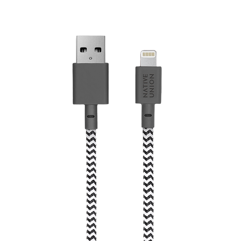 BELT CABLE XL ZEBRA (USB-A TO LIGHTNING)