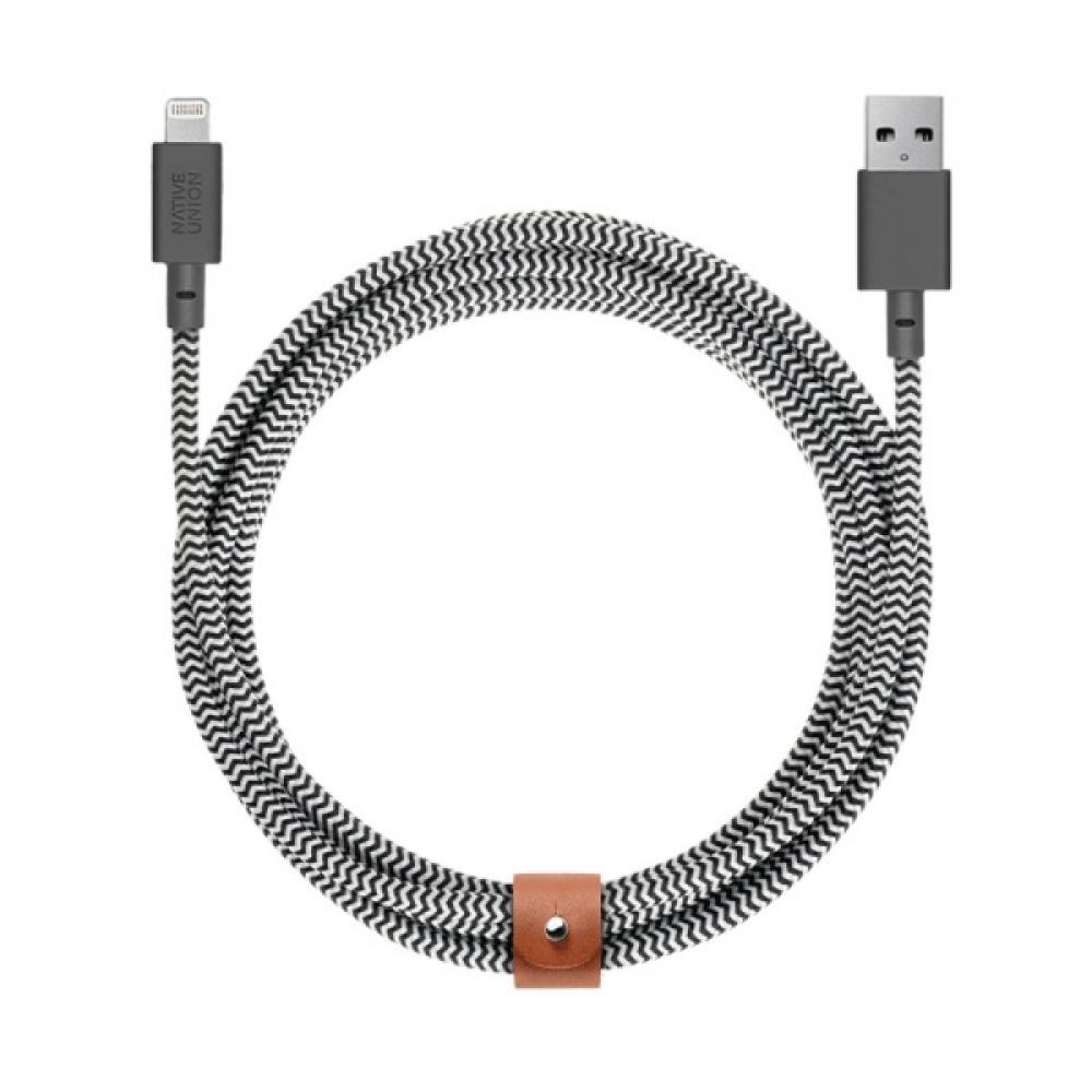 BELT CABLE XL ZEBRA (USB-A TO LIGHTNING)