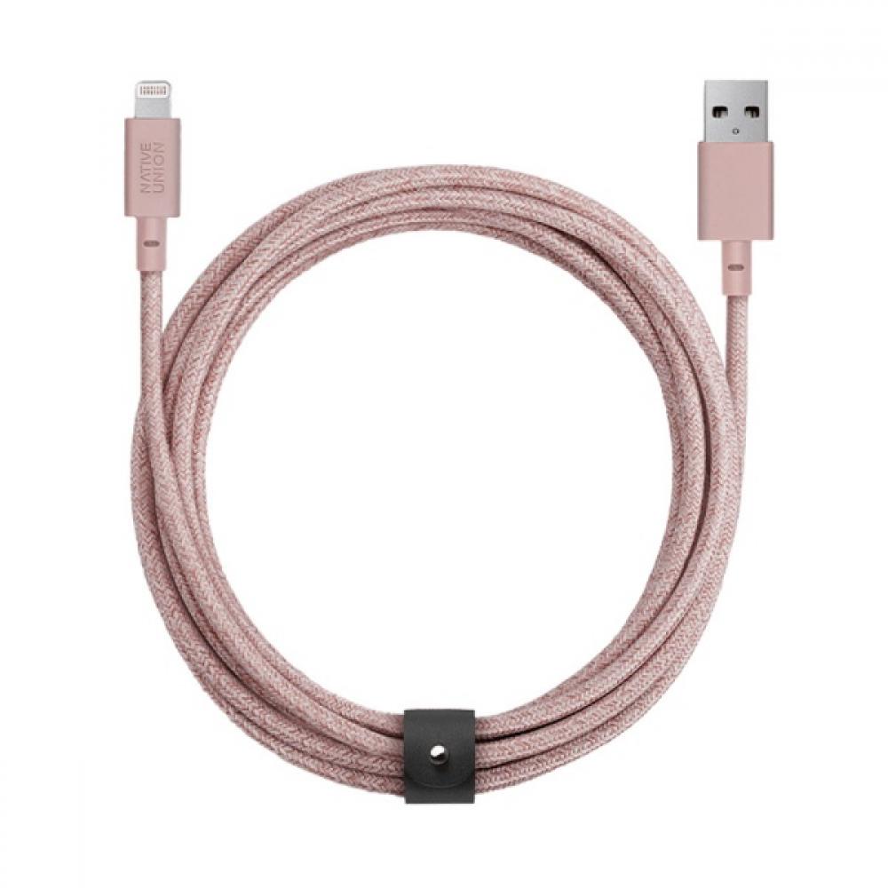 BELT CABLE XL ROSE (USB-A TO LIGHTNING)