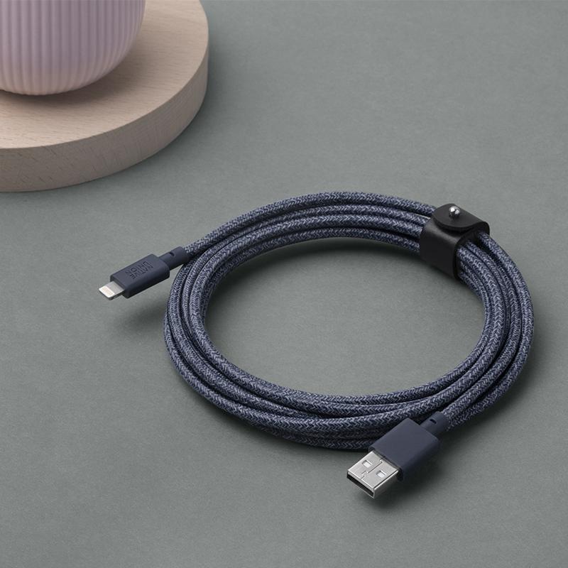 BELT CABLE XL INDIGO (USB-A TO LIGHTNING)