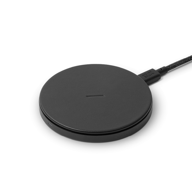 DROP CLASSIC LEATHER WIRELESS CHARGER BLACK