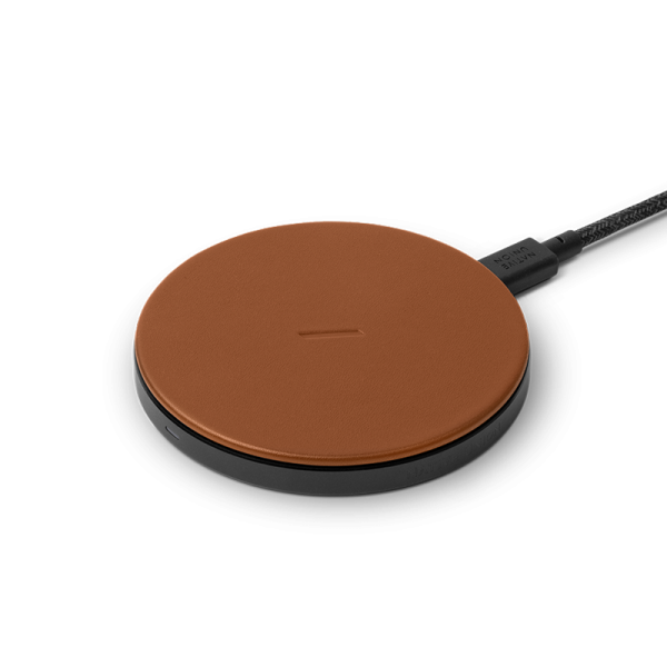 DROP CLASSIC LEATHER WIRELESS CHARGER BROWN