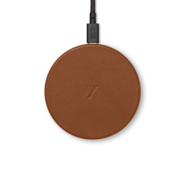 DROP CLASSIC LEATHER WIRELESS CHARGER BROWN