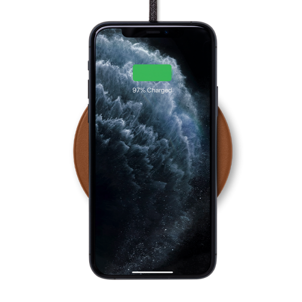 DROP CLASSIC LEATHER WIRELESS CHARGER BROWN