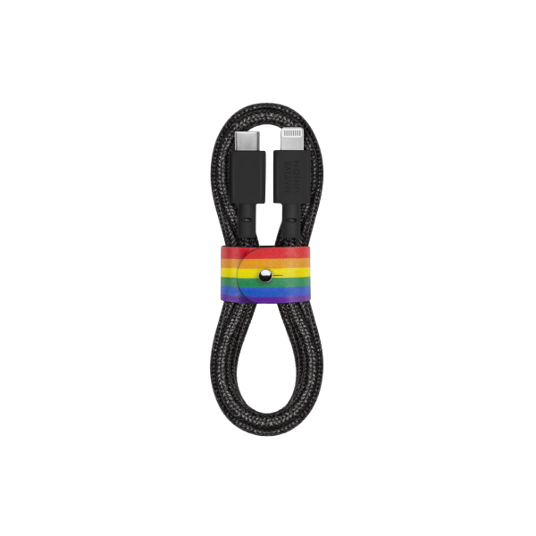 BELT CABLE PRIDE CHARCOAL (USB-C TO Lightning)