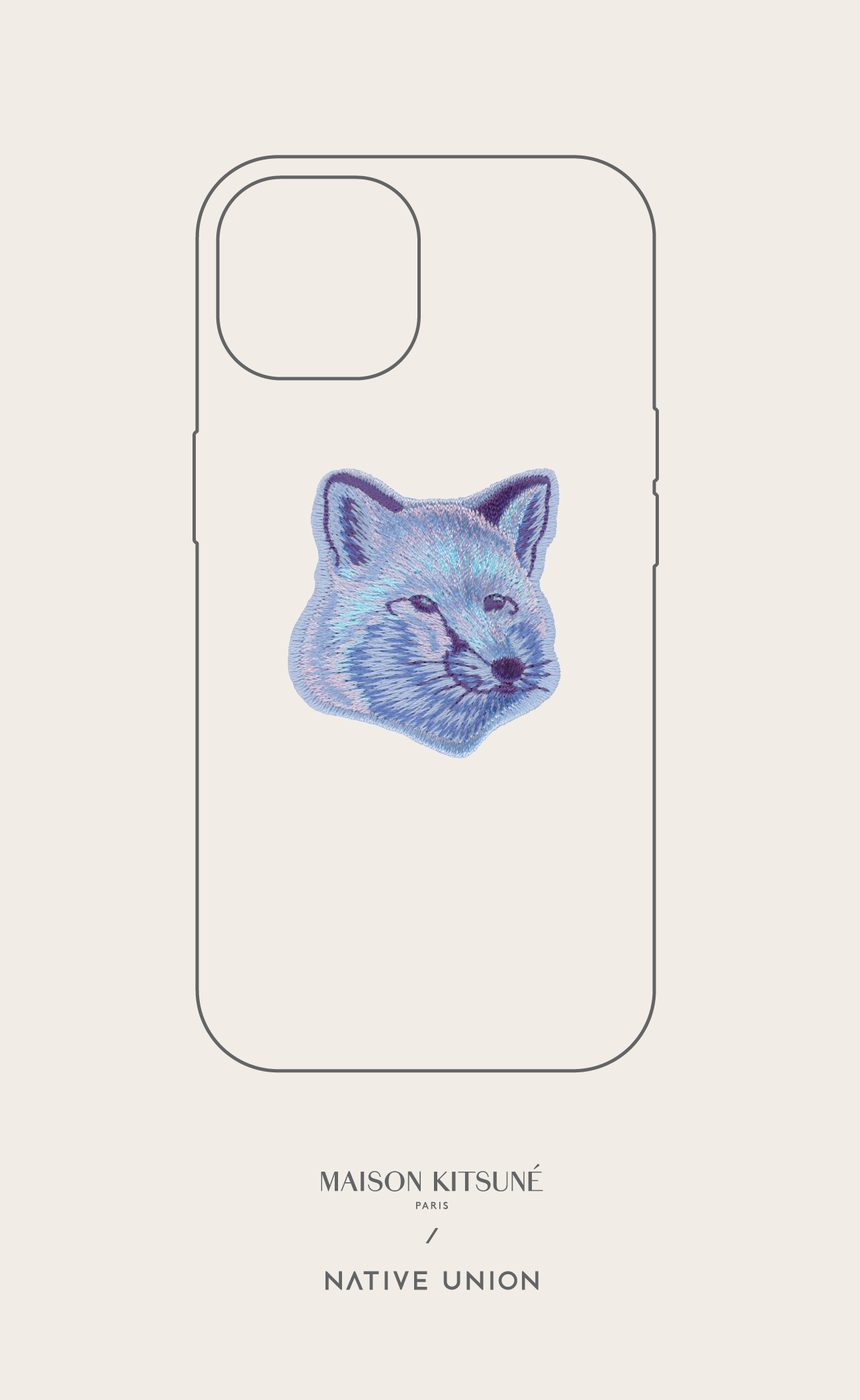 COOL-TONE FOX HEAD CASE FOR IPHONE 13 PBLU