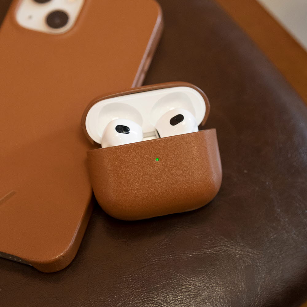 LEATHER CASE AIRPODS (3세대) - BROWN