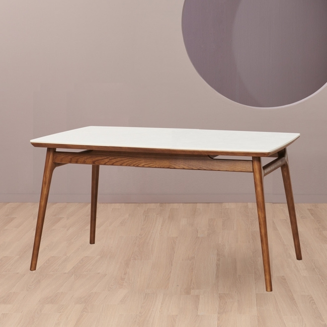 보르토 포세린 세라믹 애쉬원목 4인 식탁 테이블 1500